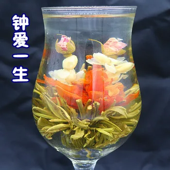 2022 Obrti cvet čaj bo bloom čisto obrti cvet čaj žogo jasmine flower čaj ljubezensko življenje dvojno zmaja igranje pearl darilo čaj