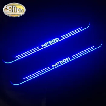 SNCN Nepremočljiva Akril Gibljejo LED Dobrodošli Pedal Avto Izvažajo Ploščica Pedal Vrata Polico Pot Svetlobe Za Nissan NP300 - 2020