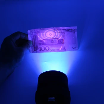 Močan podvodni 395nm Vijolično svetlobo potapljaško svetilko 6x UV LED Ultravijolično Nepremočljiva lov baklo iskanje scorpion/oranžna