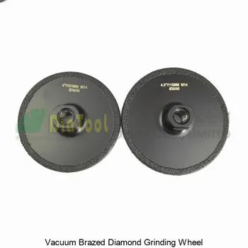 DIATOOL 2pcs (105MM+115MM) Vakuumski Brazed Diamond Ravno Brušenje Kolo M14 Peska #30 Prevlečeni Mlinček Disk