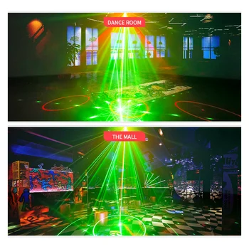 8M Novih 5 Lukenj 128 Vzorcev LaserLamp Disco Fazi Luči Bar Flash Fazi Lučka KTV Mini projektor Božič