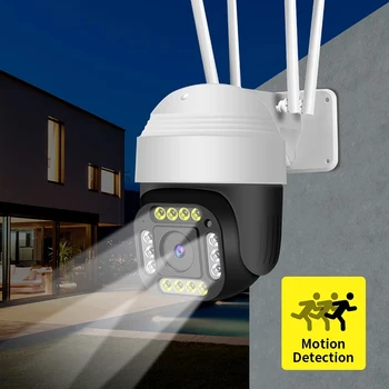 Smart Security IP Kamero 4MP HD Prostem Kamere Nepremočljiva z Night Vision PTZ Varnosti Wifi Kamera 360° Fotoaparat Doma, Spremljanje