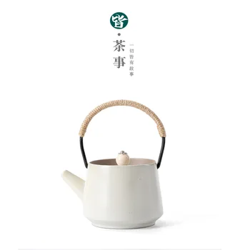Bele Keramične Japonski Čajnik Cvetoči Čaj Samovar Črni Čaj, Jasmin Čaj Infusor Kuhinjski Pripomočki