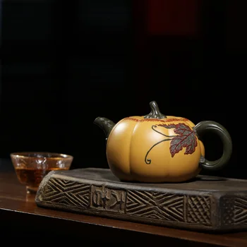 ★vijolično gline čajnik čisto priročnik znanih resnično duanni bionic bučna čajnik gospodinjski majhen čajnik eno kungfu čaj, set