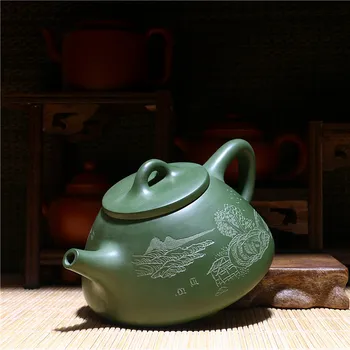 340ml Resnično Yixing Redkih Nebo Cyan Gline čajnik Kitajski Kung Fu Zisha Čaj Pot Tovarne Neposredno Čaj Darilo Polje Paket Brezplačna Dostava
