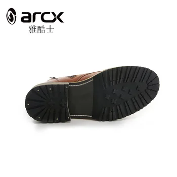 Kako-da Nove ACRX motocycle škornji Črni cestni čevlji dirke čevlji Motokros škornji pristen Cowhide čevlji Oxfords usnjeni čevlji