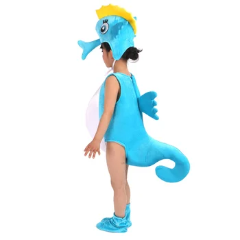 Litchi otrok Odraslih Halloween Noč Karneval Cosplay Kostum Otrok morskih živali, rib pisane sea horse cosplay