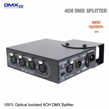 4 Način DMX Splitter DMX512 Krmilnik Optično izoliranih DMX Cepilec Za Stopnji Svetlobe