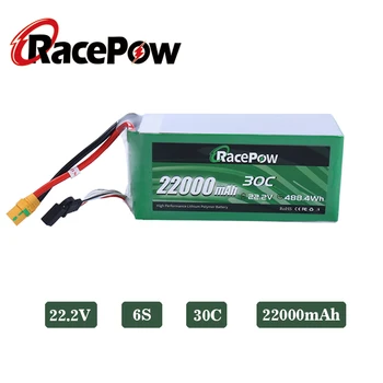 RacePow 6S 22.2 V 22000mAh 30C RC Lipo Baterije 6 Celic Za RC Velika Obremenitev Multirotor Multirotor FPV Brnenje Hexacopter Octocopter