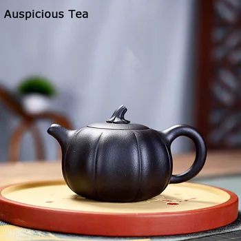 200 ml Yixing Ročno Čaj Pot Ustvarjalni Bučno Obliko Vijolično Gline Čajnik Surove Rude Lepoto grelnik vode Kitajski Čaj Slovesnosti Teaset