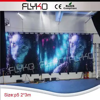 Mehko ozadje P50mm 2x3m priljubljenih velikost cena proizvajalca led elektronske video zavese ozadje