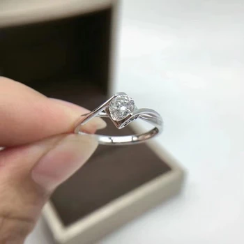 Prasketanje moissanite gemstone obroč za ženske, nakit zaročni prstan za poroko pravi 925 srebro obroč darilo za rojstni dan nov slog