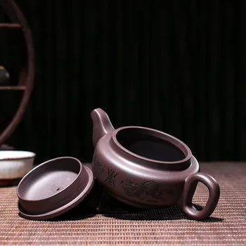 340ml Yixing Zisha Čajnik Pristen Vse Ročno Znanih Vijolično Gline Zmaj Čaj Pot Kung Fu Čaj grelnik vode Nastavite Čaj Brezplačna Dostava