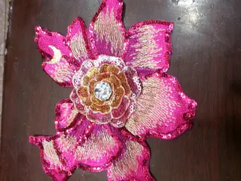 Velika rose nevesta naložen igrača, lutka pripomočki na debelo sequins vezeni cvetlični vezenje